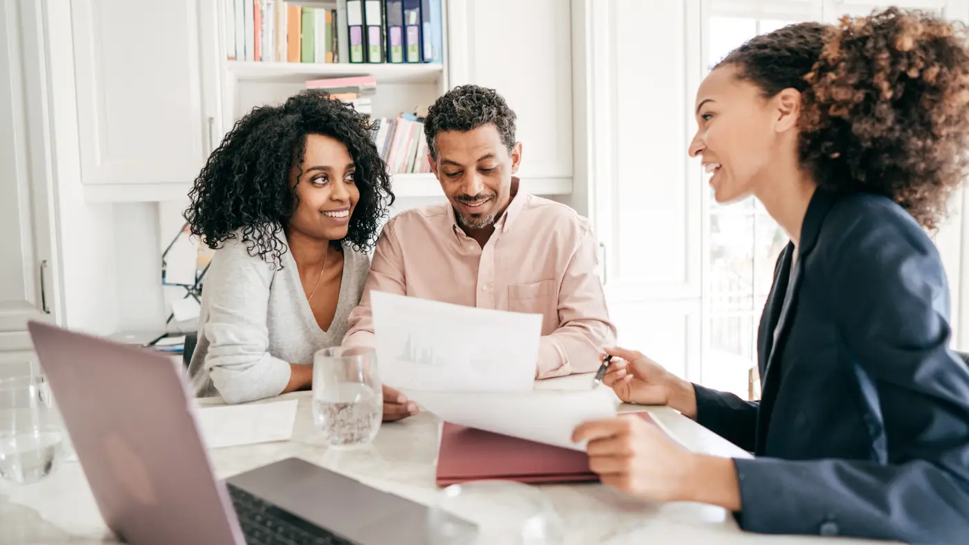 Real Estate Agent About Terms With The Couple
